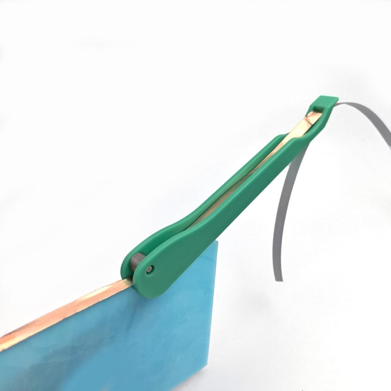 ARTKINGTO Copper Foil Hand Foiler for Stained Glass, Stained Glass Hand Foiler Tool (Green 7/32") - Image 3